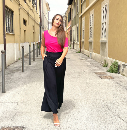 Kalhotová sukně černá dlouhá — foto 4