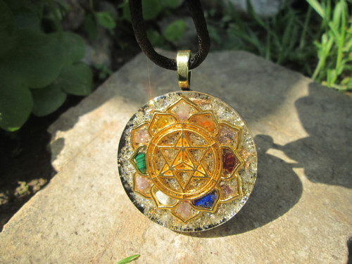 Org. šperk ,, Sri Yantra v čakrách " — foto 3