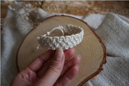 Macramé náramek Natural (B) — foto 2