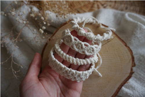 Macramé náramek Natural (B) — foto 5
