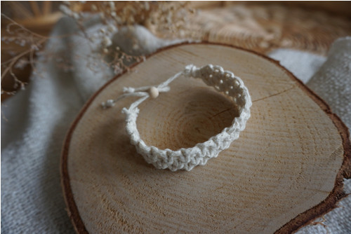 Macramé náramek Natural (B) — foto 3