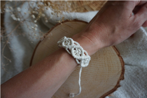 Macramé náramek Natural (A) — foto 2