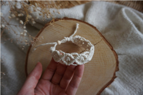 Macramé náramek Natural (A) — foto 3