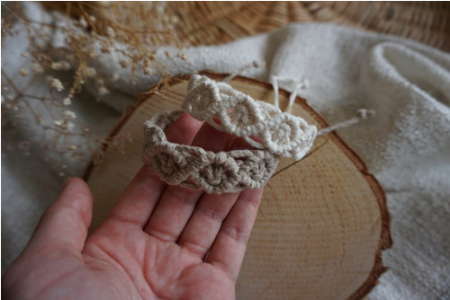 Macramé náramek Natural (A) — foto 5