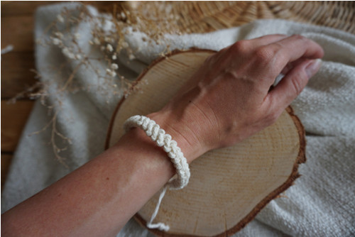 Macramé náramek Natural (D) — foto 2