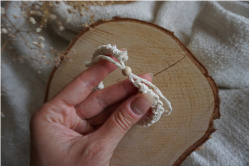 Macramé náramek Natural (D) — foto 4