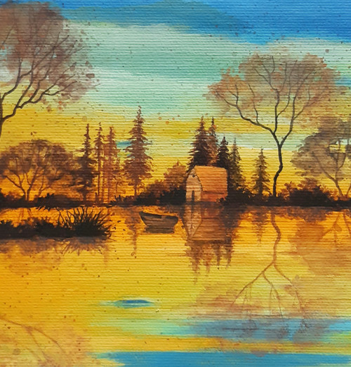 Víkend u jezera - 20x20cm — foto 2
