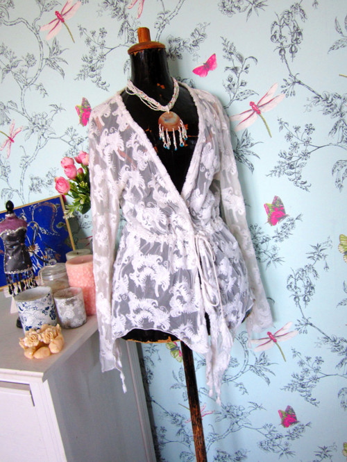 Kardigan boho krajkový — foto 3