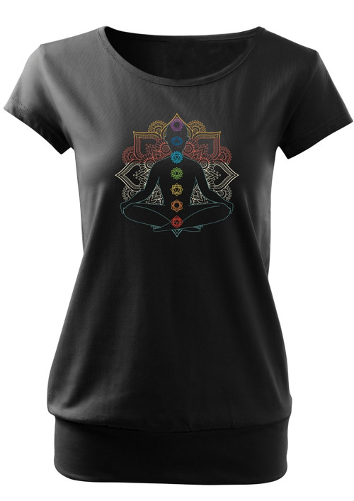 Dámské tričko "Čakry & Mandala & Meditace" — foto 3