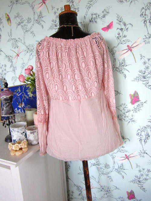 Halenka hedvábná powder pink — foto 4