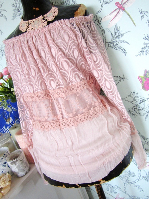 Halenka hedvábná powder pink — foto 2