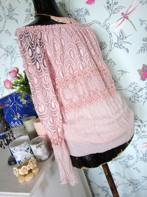 Halenka hedvábná powder pink — foto 3