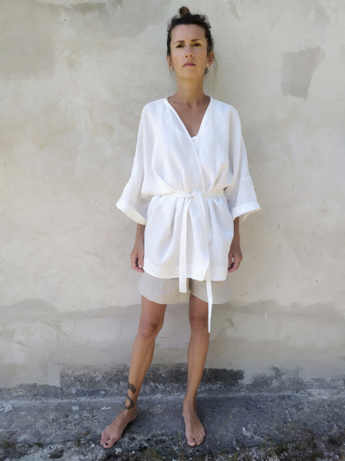 ×××Ľanový kimono pláštik××× — foto 3