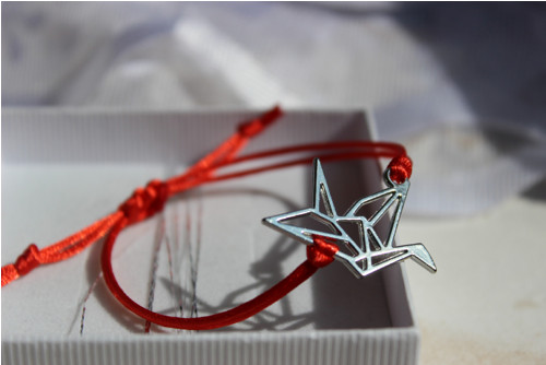 Origami jeřábi. Náramek Kabbalah. — foto 4