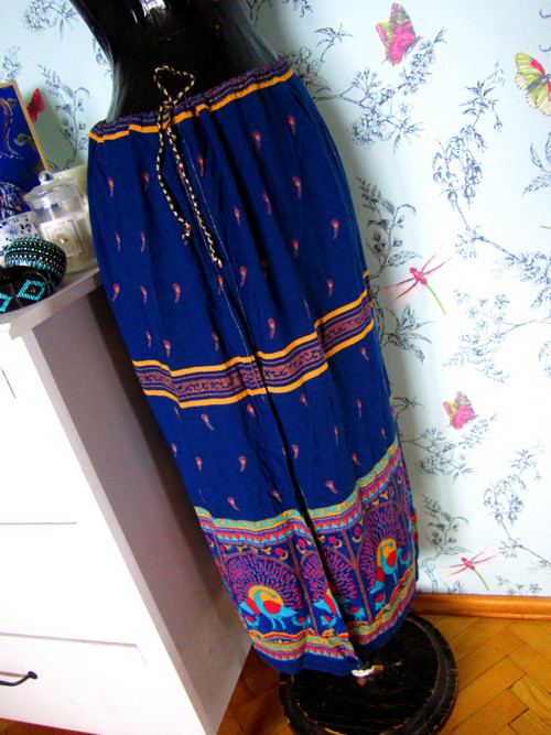 Boho vintage sukně s pávy — foto 4