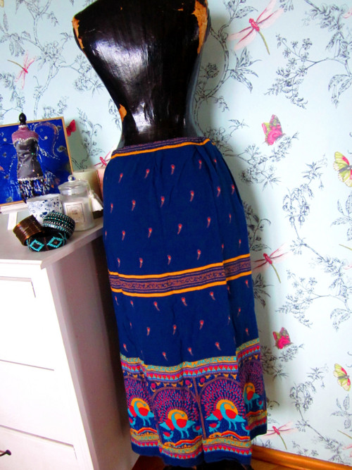 Boho vintage sukně s pávy — foto 5
