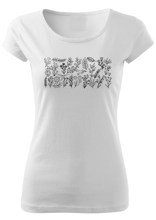 Dámské tričko "Hand drawn flowers" — foto 3