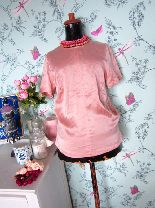 Top powder pink v hedvábí — foto 2