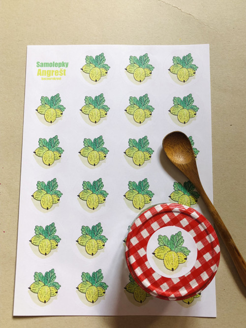 Samolepky na zavařování "Angrešt" — foto 2