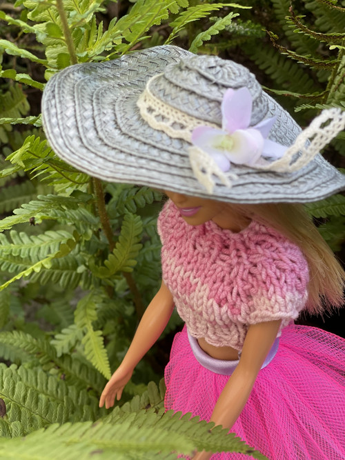 Letní klobouk pro Barbie bílá — foto 4