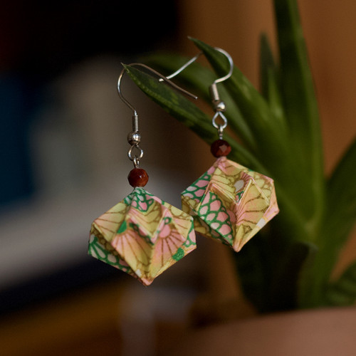 Origami náušnice – Krajky — foto 6