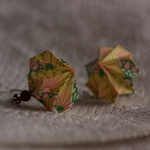 Origami náušnice – Krajky — foto 4