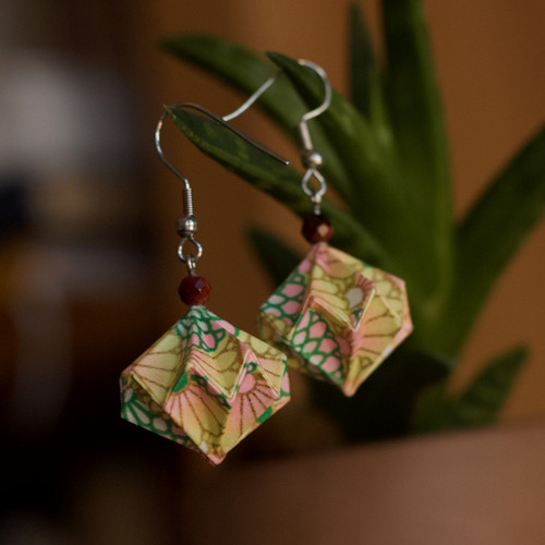 Origami náušnice – Krajky — foto 5