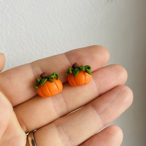 Dýně halloween ocel náušnice — foto 2