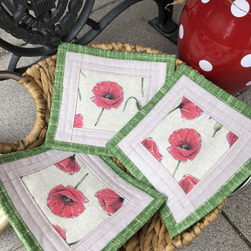 Podkafíčka s vlčími máky 18x16 cm — foto 2