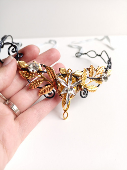 Elfský ornament gold •tiara• — foto 3