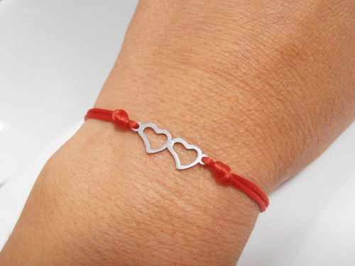 *Two hearts* - Náramek - Nerezová ocel — foto 2