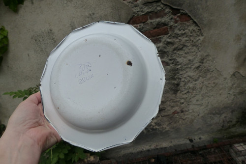 Květy modré... smaltovaný talíř — foto 5