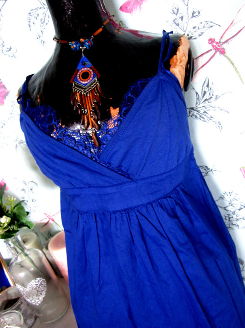 Šaty cobalt blue s krajkou — foto 2