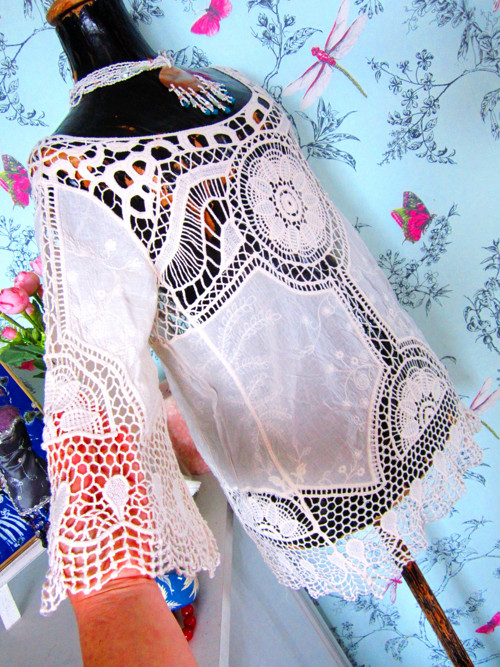 Tunika přírodí boho háčkovaná — foto 3