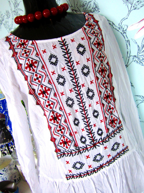 Jupénka boho vyšívaná — foto 3