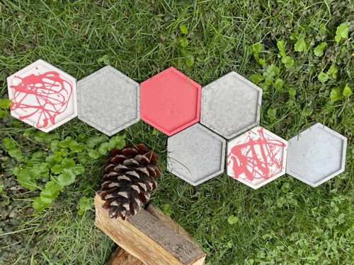 Hexagon bílo - růžový — foto 5