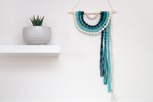 Macramé - závěsná dekorace "Aqua" — foto 2