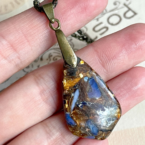 Přívěšek s jaspisem a bronzitem — foto 2