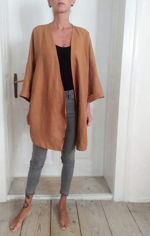 Ľanové kimono KARAMEL — foto 4