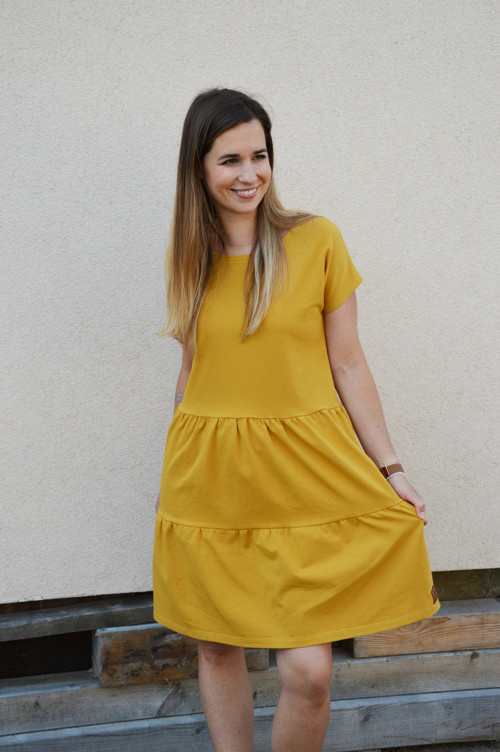 Dámské šaty PEPPER Hořčice KR — foto 5