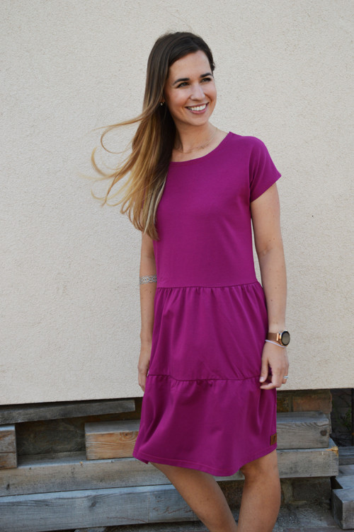 Dámské šaty PEPPER Vínová KR — foto 3