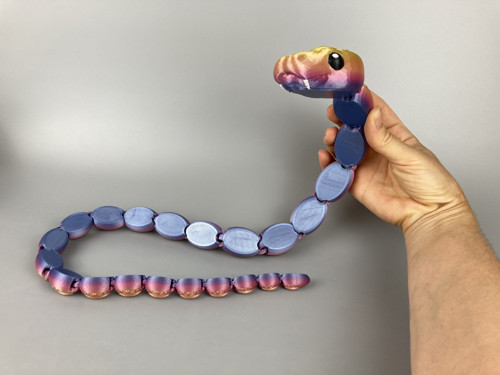 Duhový had - 72 cm, 3D tisk — foto 2
