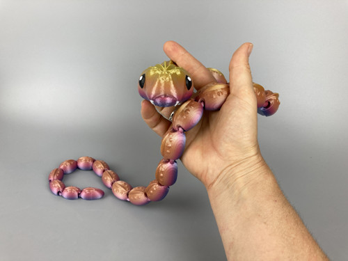 Duhový had - 72 cm, 3D tisk — foto 3