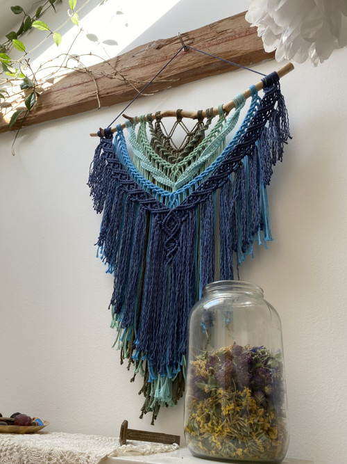 Macramé závěsná dekorace - laguna — foto 3