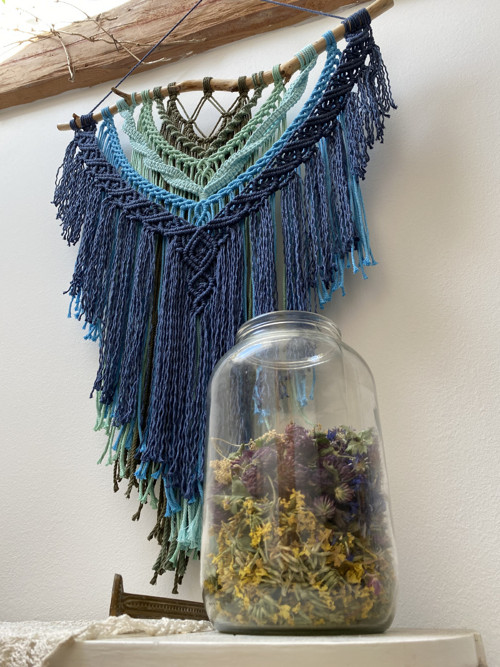 Macramé závěsná dekorace - laguna — foto 4