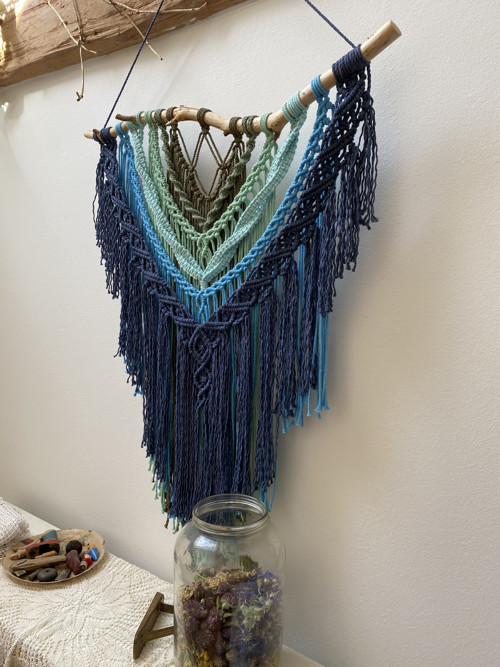 Macramé závěsná dekorace - laguna — foto 6