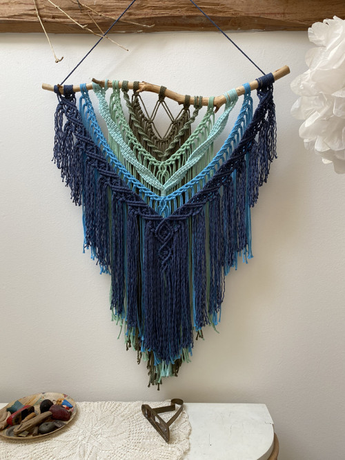 Macramé závěsná dekorace - laguna — foto 5