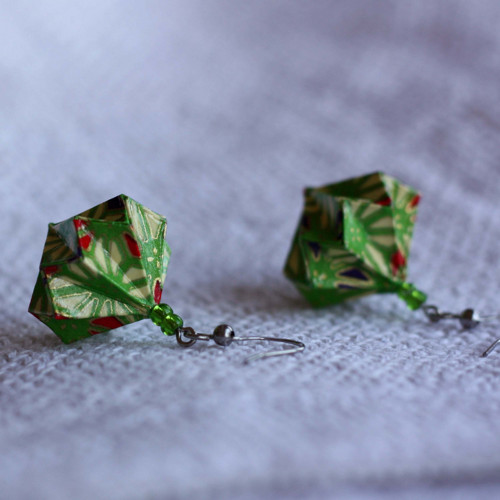Veselé origami náušnice — foto 4