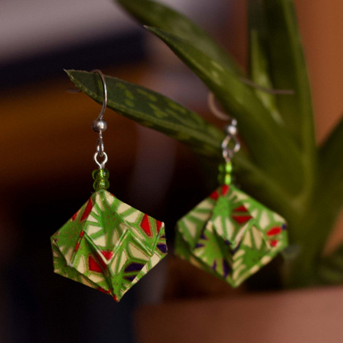 Veselé origami náušnice — foto 2