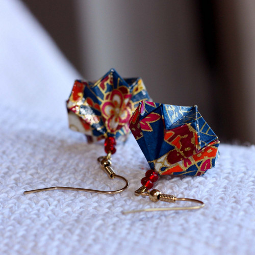 Origami náušnice – Japonská zahrada — foto 4